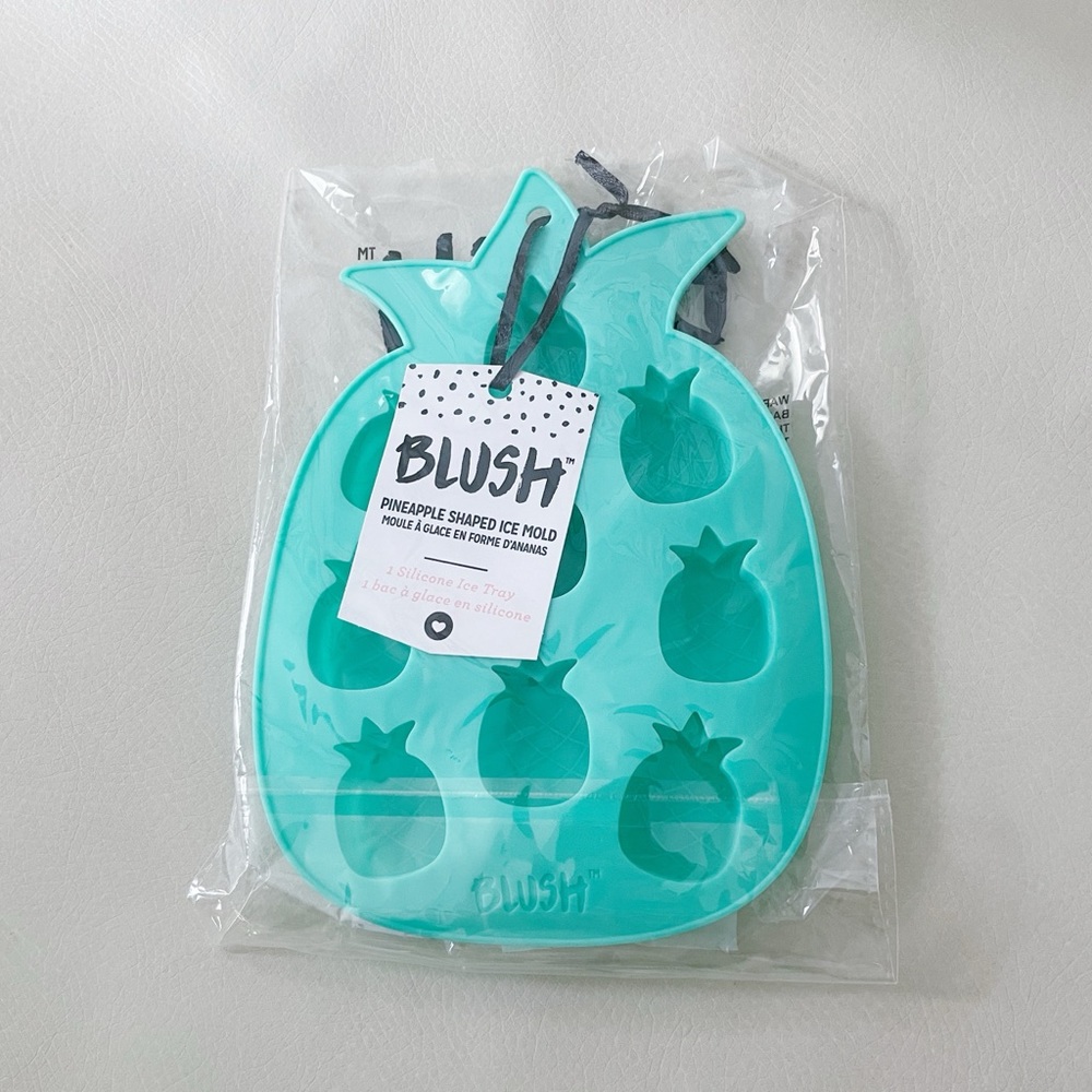 Blush Silicone Pineapple Ice Mold - Aqua